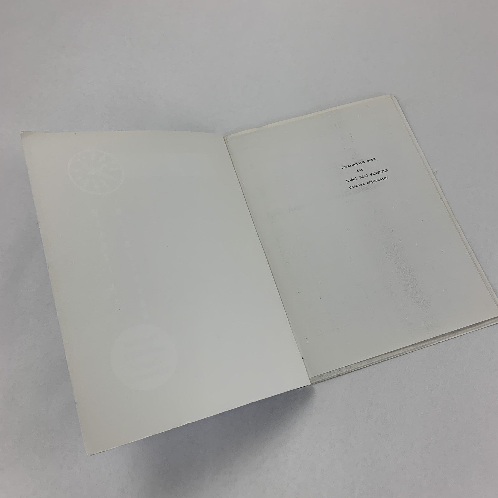 Bird 8322 Tenuline Model 8322 Coaxial Attenuator Instruction Manual
