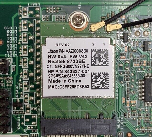 HP 260-PC26 Motherboard Intel Core i3-6100T 3.2GHz 16GB DDR4 RAM w/Wifi Adapter