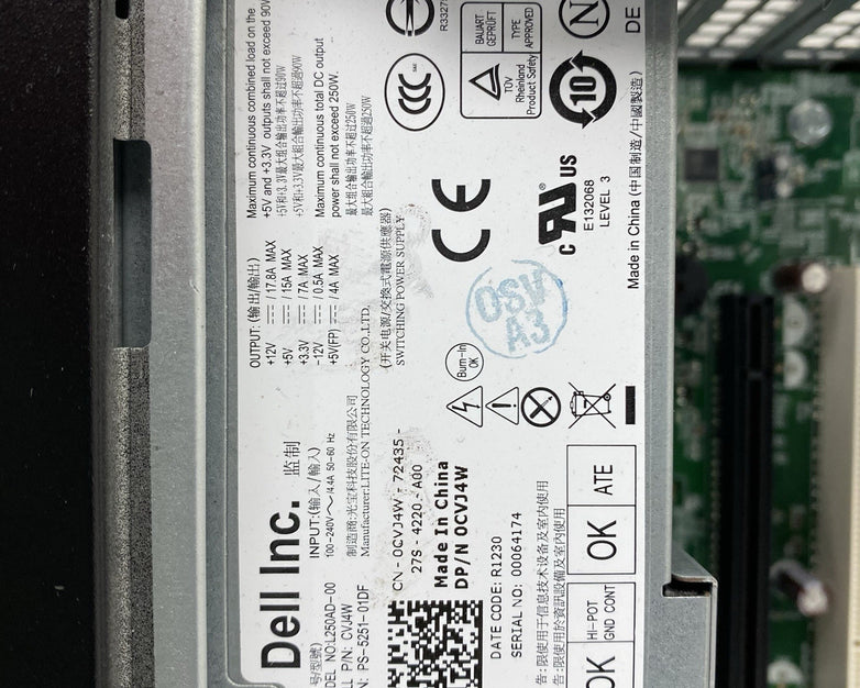 Dell OptiPlex 7010 DT Intel Core i5-3570 3.4GHz 1x4GB RAM No HDD No OS