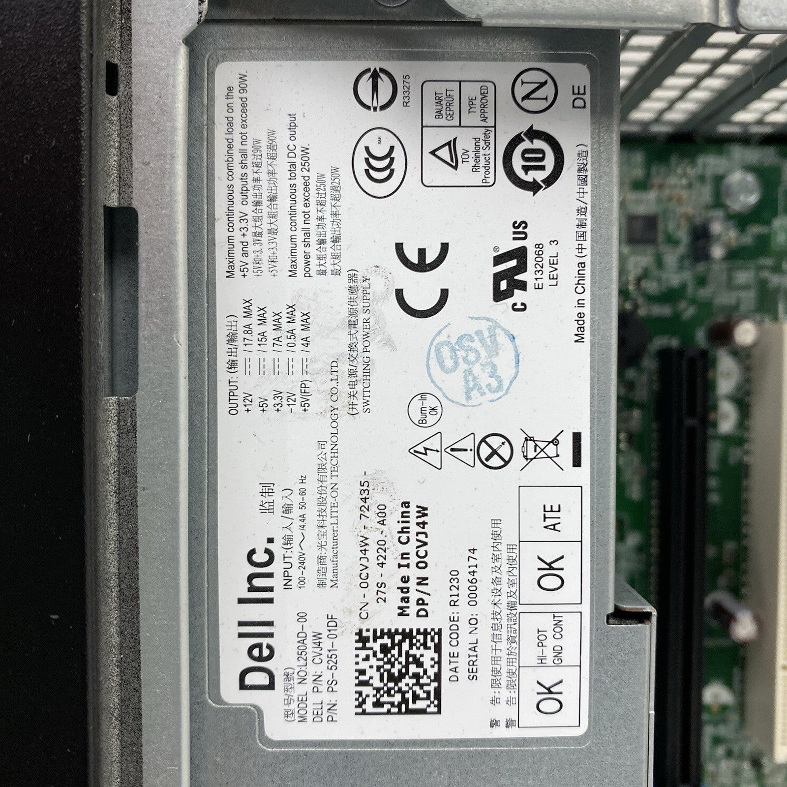 Dell OptiPlex 7010 DT Intel Core i5-3570 3.4GHz 1x4GB RAM No HDD No OS11