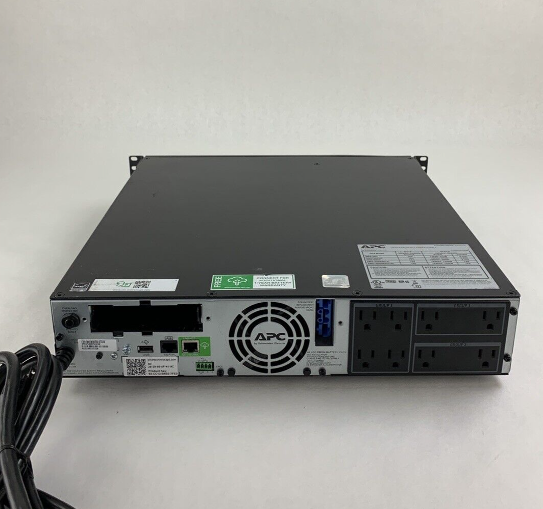APC Smart-UPS SMX1500RM2UCNC X 1500VA  No Battery, Tray, or Faceplate Tested