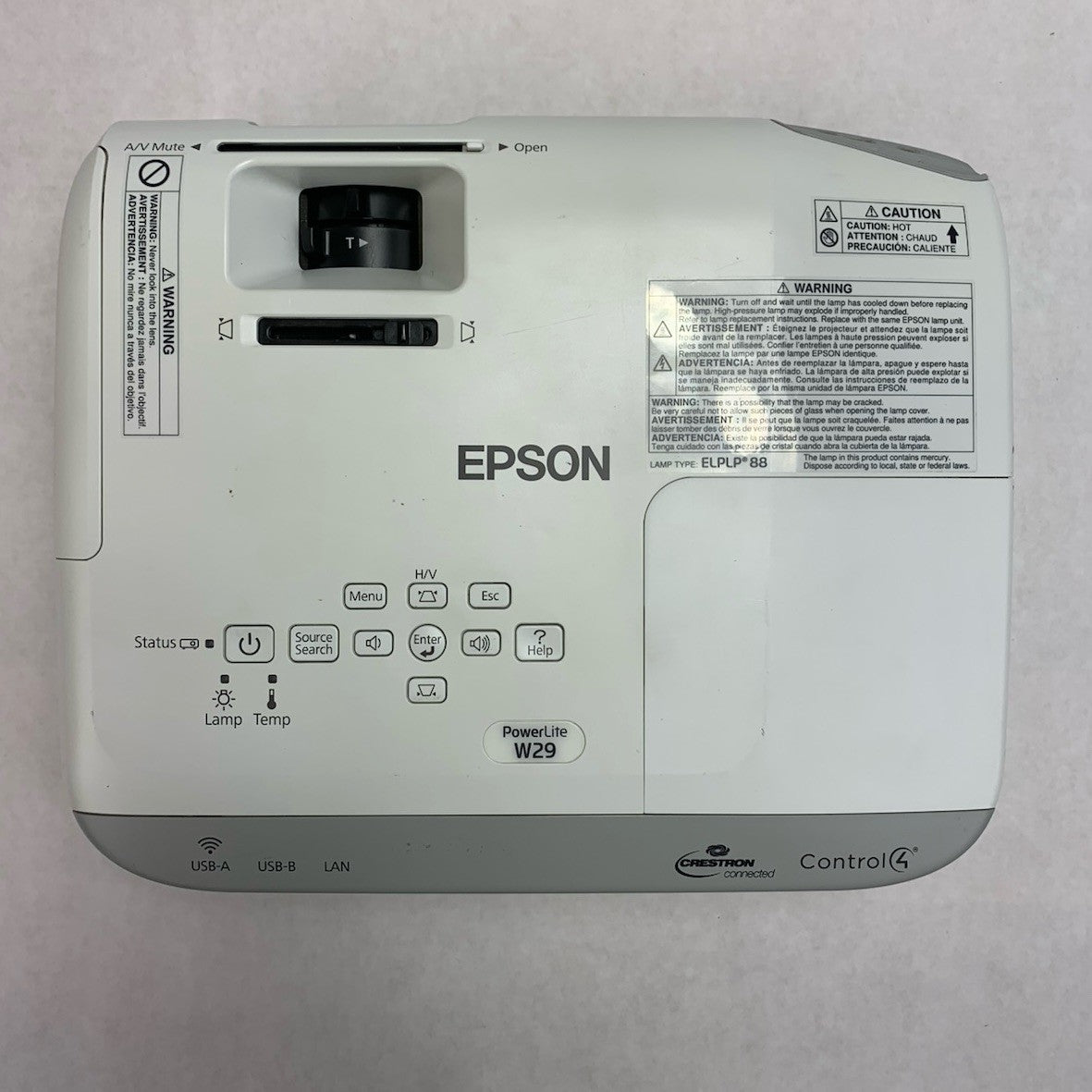 Epson PowerLite W29 H690A LCD Lamp Projector 3307 Lamp Hours - No Remote6