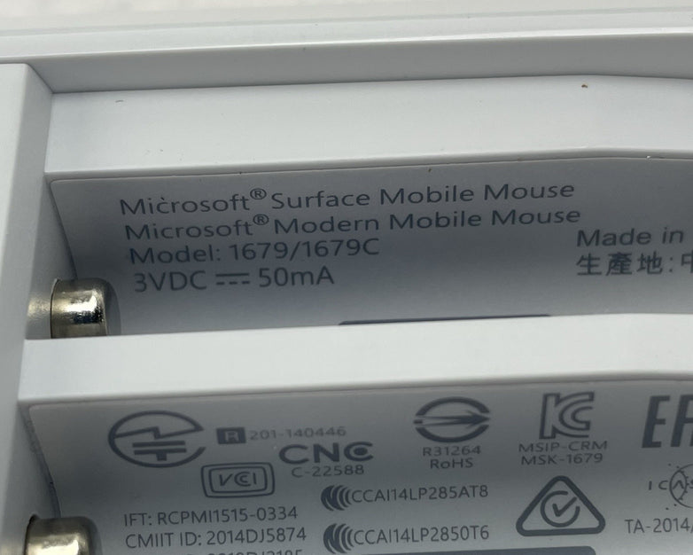 Microsoft 1679 Surface Modern Mobile Mouse Tested White