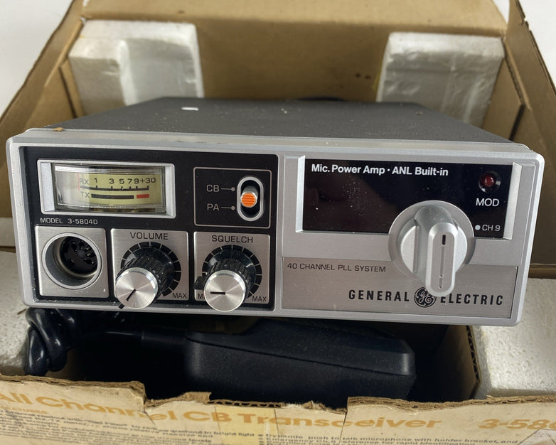General Electric 3-5804 Mobile CB Transceiver Two Way radio