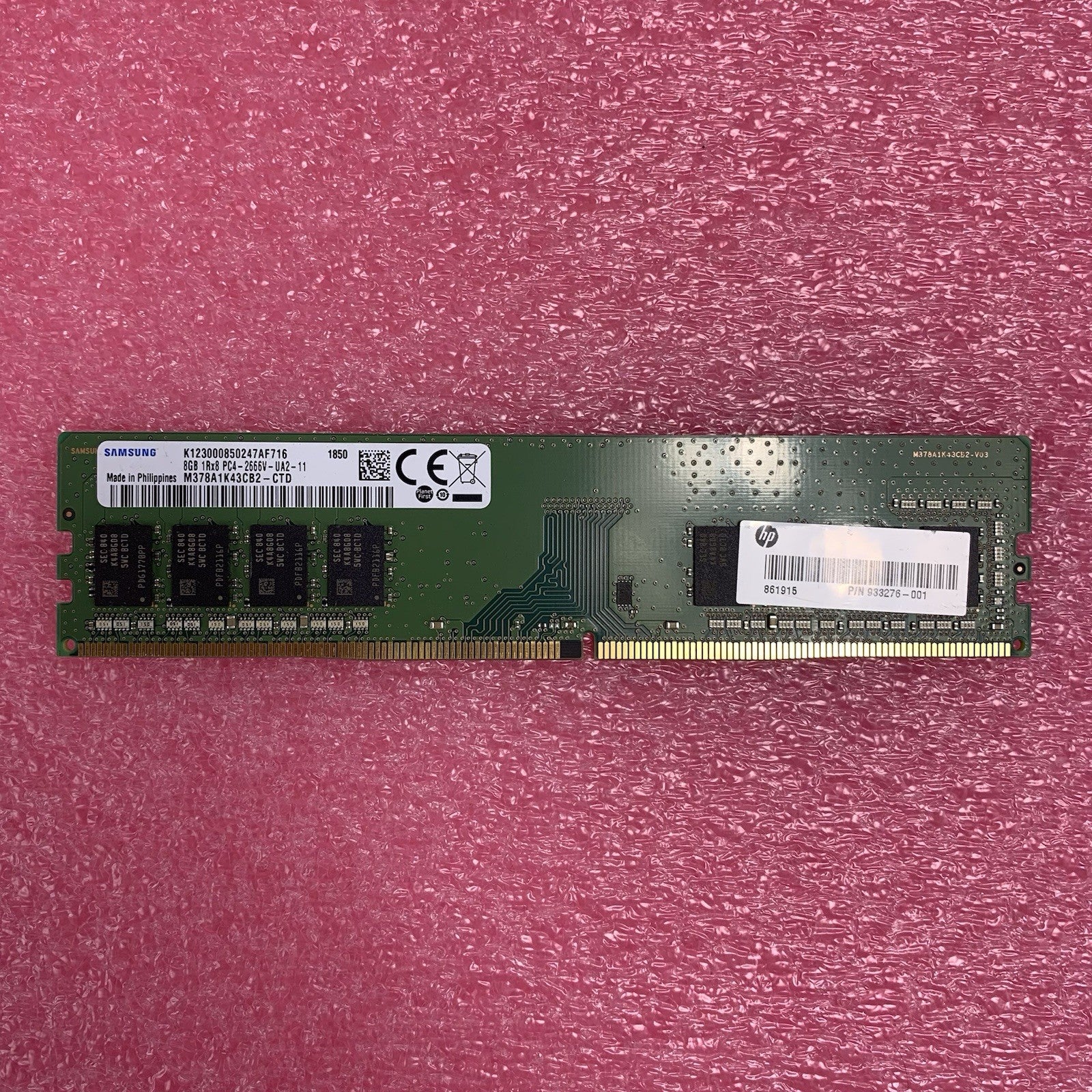 Samsung M378A1K43CB2-CTD PC4-2666V-UA2-11 8GB 1Rx8 Desktop Memory RAM5