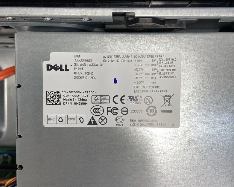 Dell Optiplex 580 MT AMD Athlon II x2 B22 2.6GHz 4GB RAM No HDD No OS