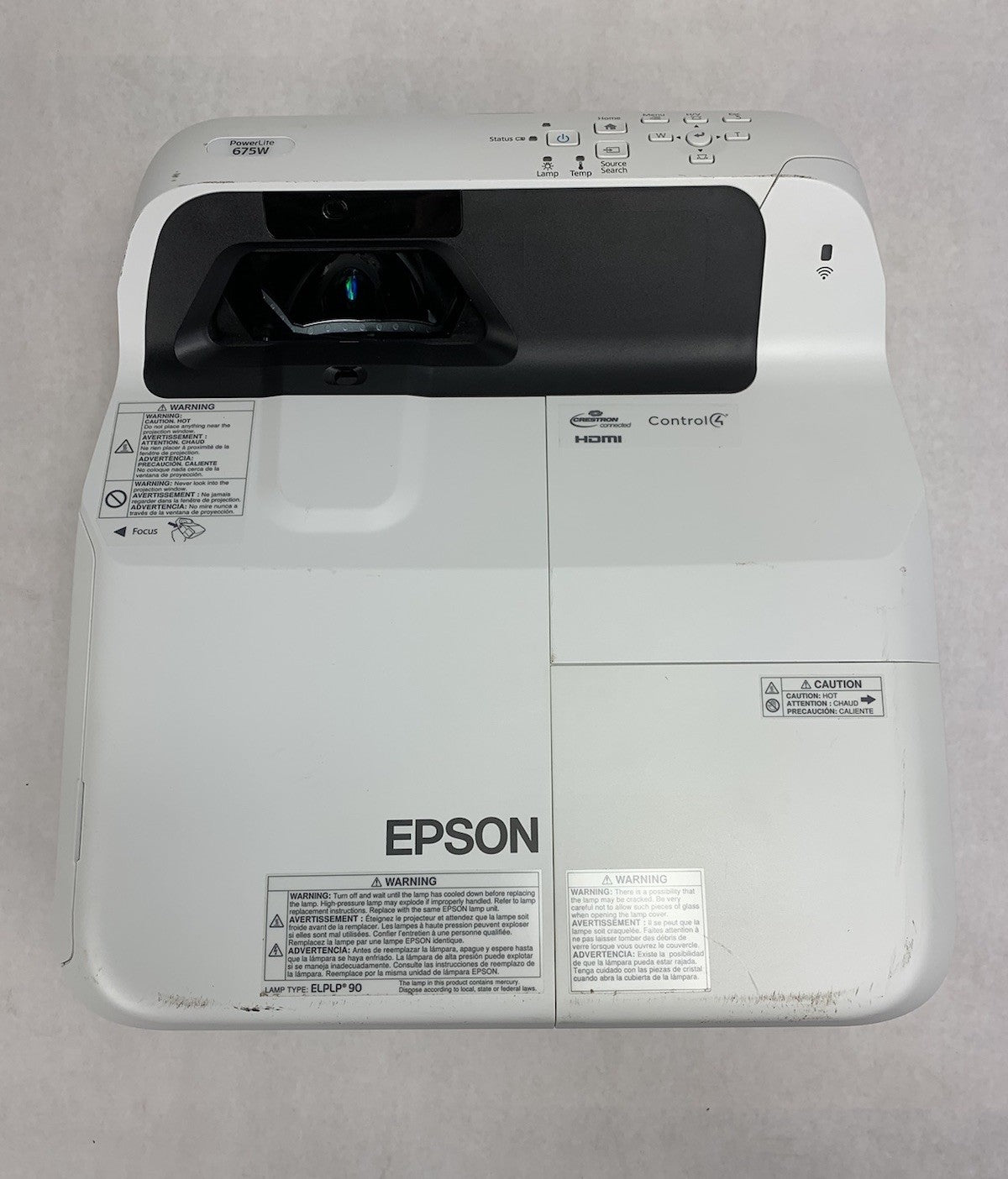 Epson H745A BrightLink 675W LCD Projector No Remote 1116 Lamp Hours