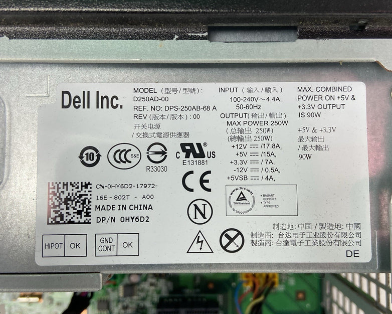 Dell Optiplex 390 DT Intel Pentium G850 2.9GHz 4GB RAM No HDD No OS