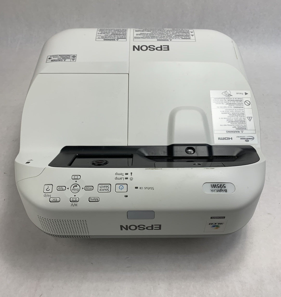 Epson BrightLink 595Wi H599A LCD Projector 1876 Lamp Hours - No Remote Loud Fan3