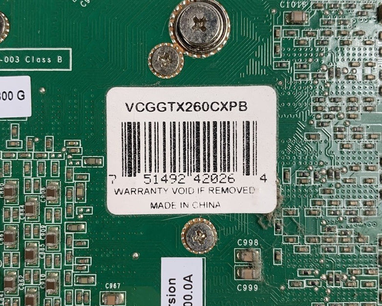 PNY Nvidia Geforce XLR8 GTX260 896MB Video Graphics Card
