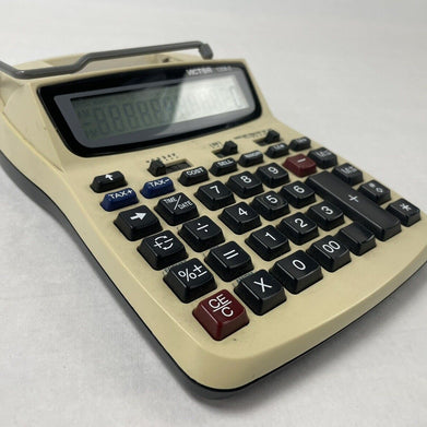 Victor 1208-2 Compact Printing Calculator No Power Cord Battery-Use Only