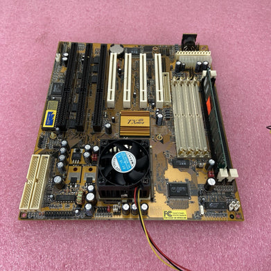 PC Chips M571 Motherboard Intel Pentium MMX 233MHz 64MB RAM 3x ISA