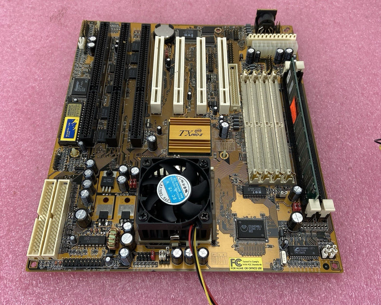 PC Chips M571 Motherboard Intel Pentium MMX 233MHz 64MB RAM 3x ISA