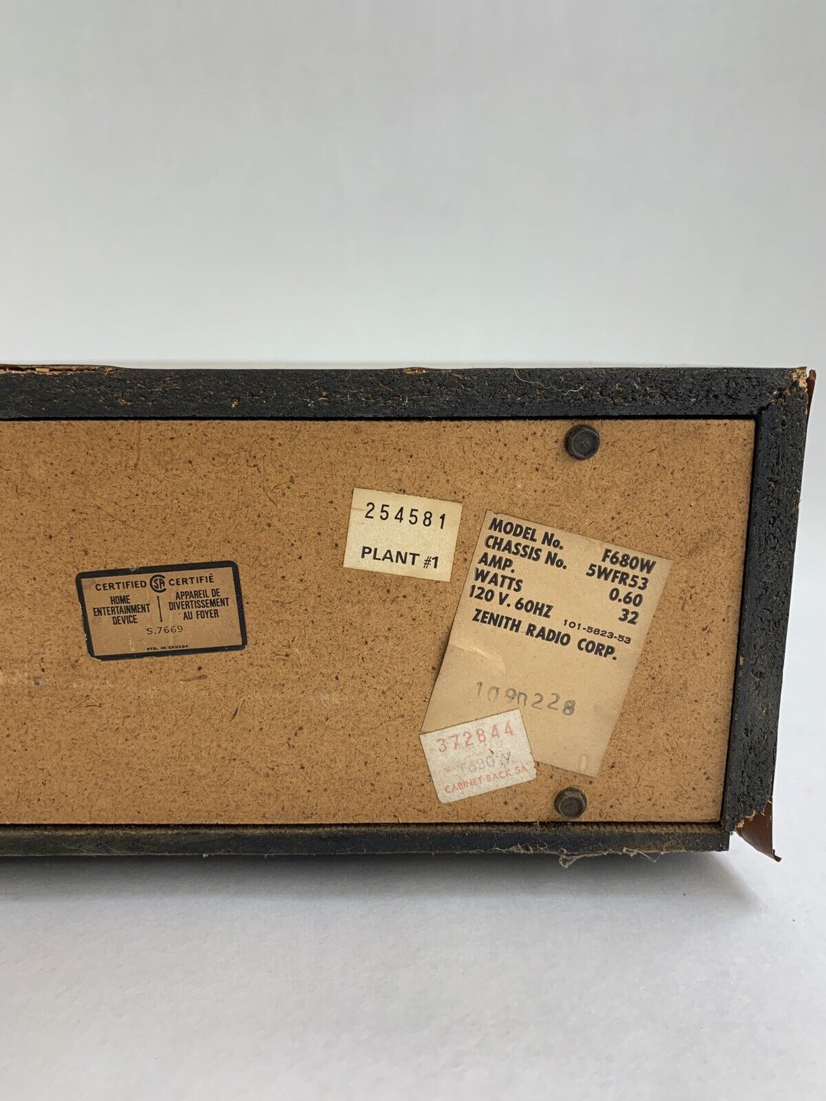 Zenith F680W Stereo 8 Eight Track Player Digilite Receiver For Parts and Repair