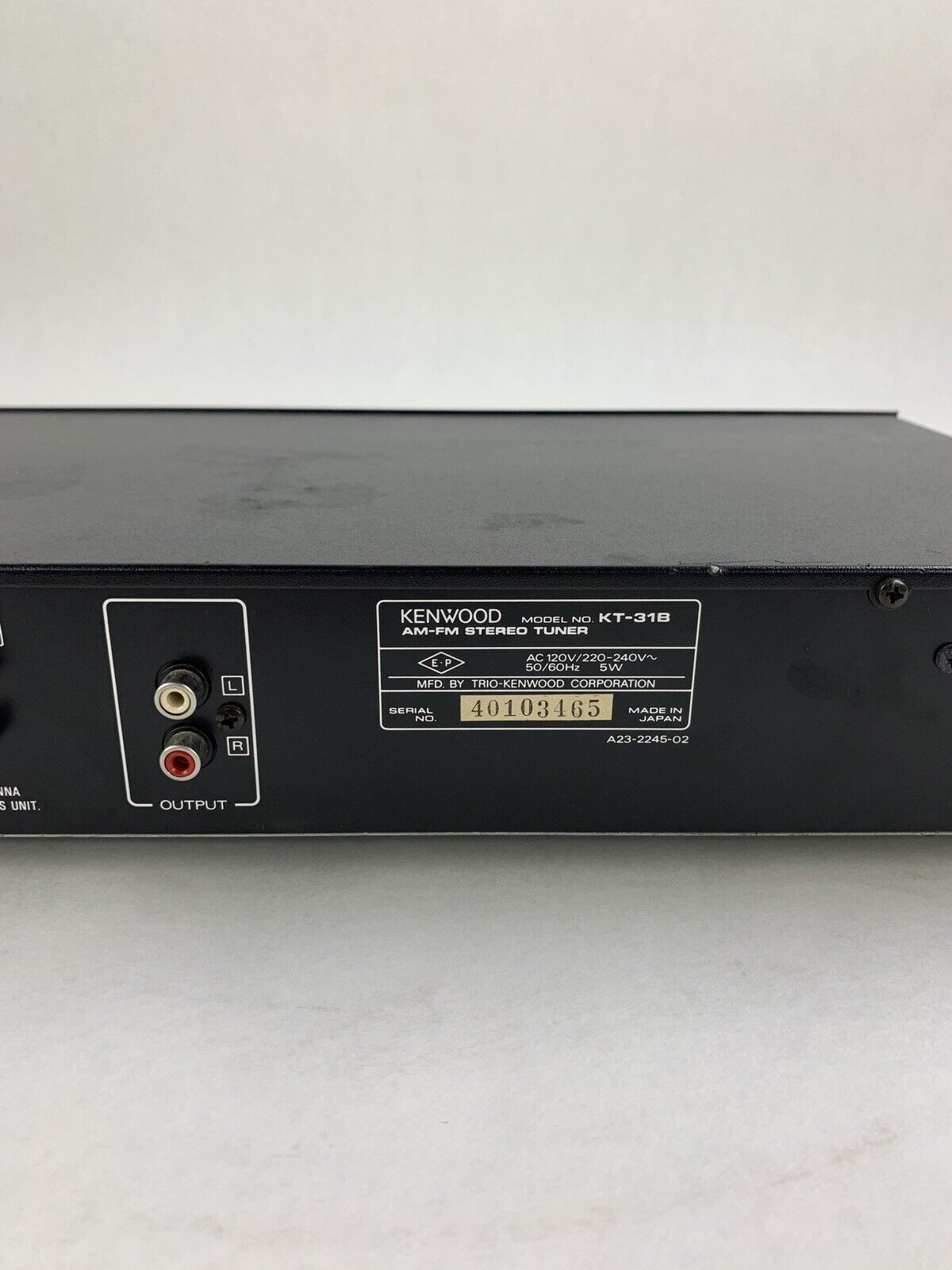 Kenwood KT-31B AM-FM Stereo Tuner Black Tested
