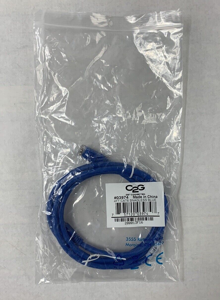 C2G 03974 4ft CAT6 Patch Cable (Lot of 3)