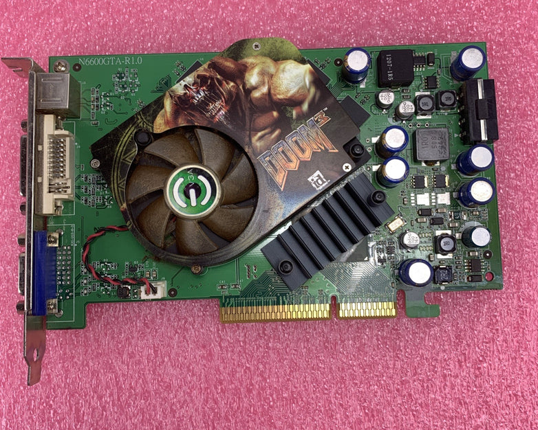 EVGA NVIDIA GeForce 6600 GT 128-A8-N350-TX 128MB AGP Graphics Card 56350559401