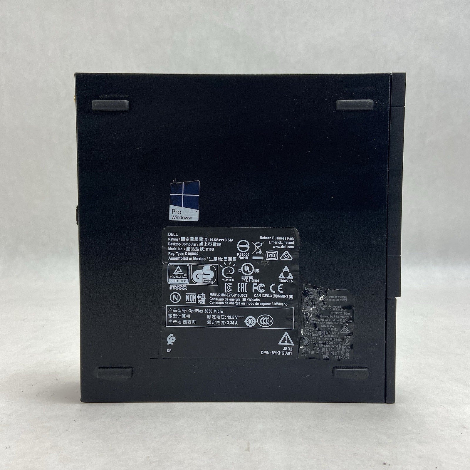 Dell Optiplex 3050 Micro Intel Core i5-6500T 2.5GHz 8GB RAM w/AC No HDD\OS4