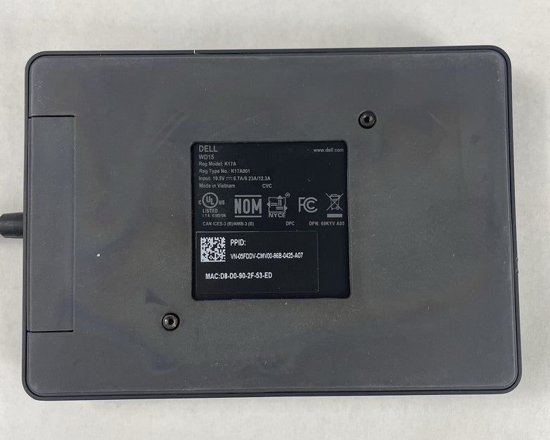 Dell WD15 K17A 05FDDV USB-C Docking Station K17A001 HDMI