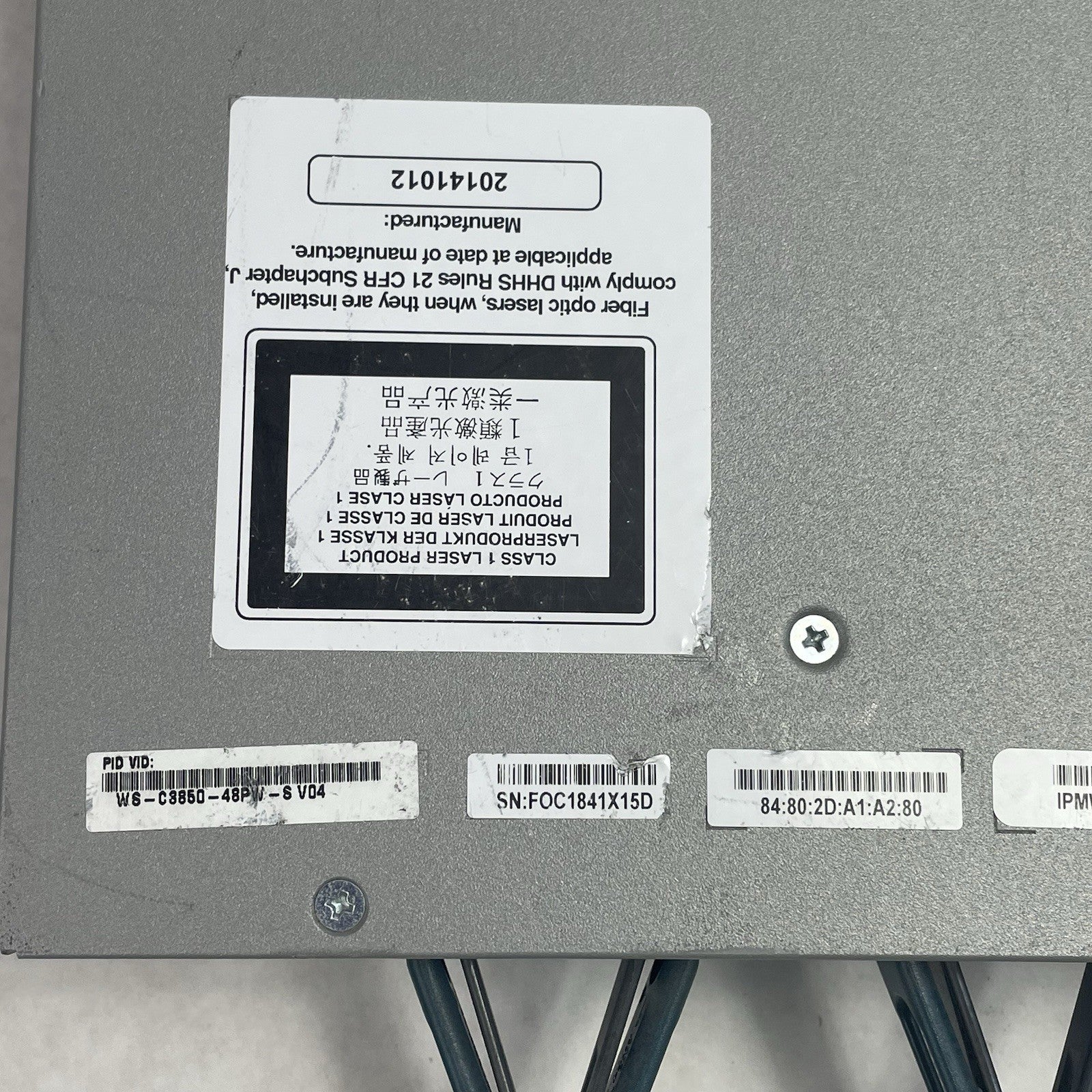 Cisco WS-C3850-48PW-S 48-Port PoE+ Gigabit Layer 3 Managed Switch Tested & Reset12