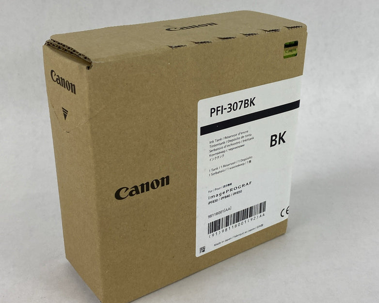 Canon PFI-307BK OEM Black Ink Tank for ImagePROGRAF iPF830/840/850 Exp 11/2023