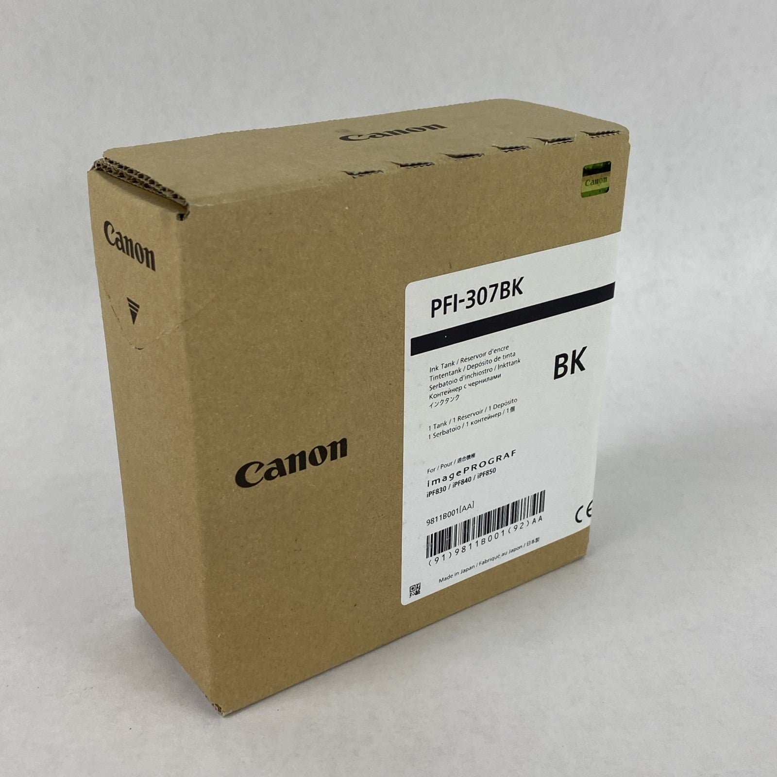 Canon PFI-307BK OEM Black Ink Tank for ImagePROGRAF iPF830/840/850 Exp 11/20230