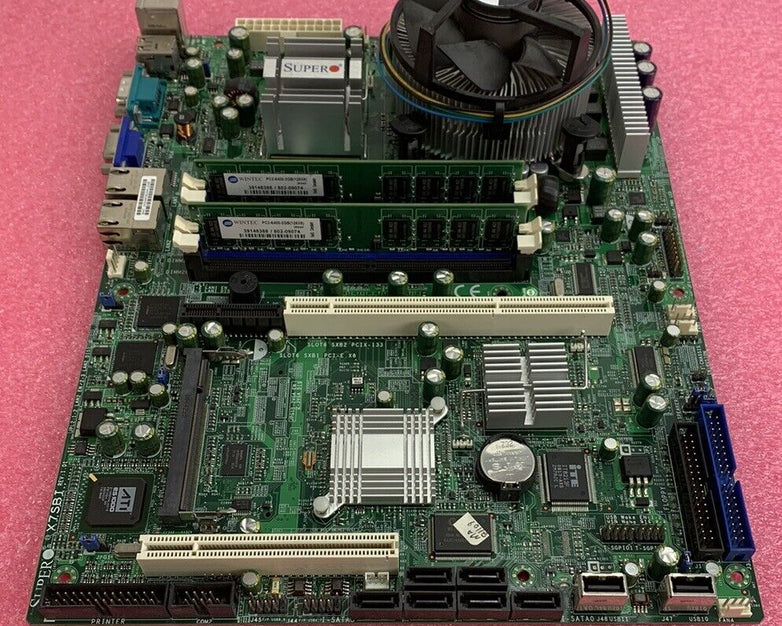 SuperMicro X7SBI Motherboard Intel Core 2 Quad Q6600 2.4GHz 4GB RAM w/ Shield