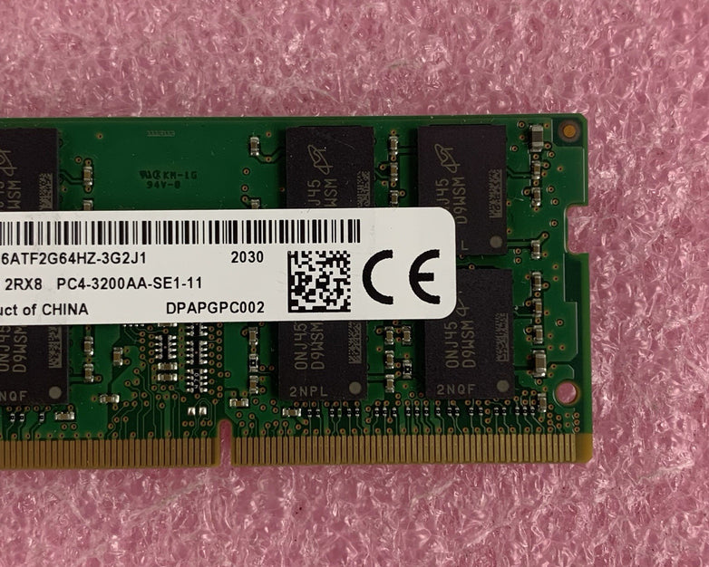 Micron MTA16ATF2G64HZ-3G2J1 16 GB PC4-3200AA 2RX8 Laptop Memory Ram