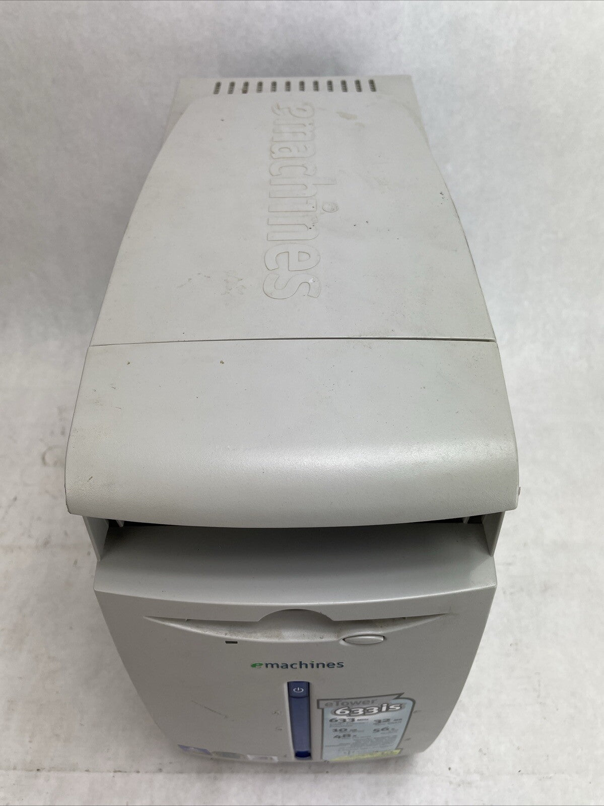 eMachines eTower 633is MT Intel Celeron 633HMz 512MB RAM No HDD No OS