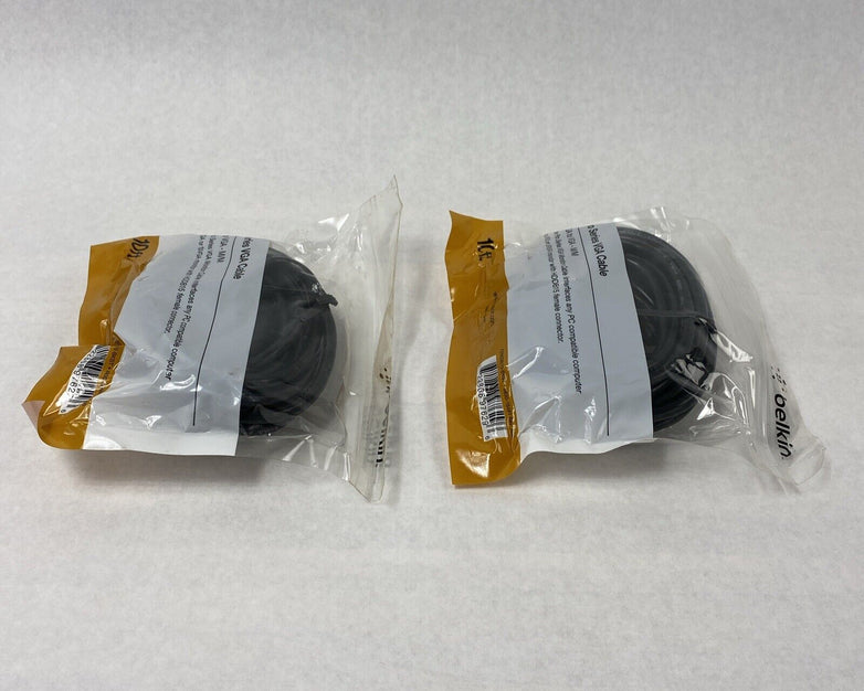 Lot of 2 Belkin F2N028b10 10 ft. Pro Series VGA Cable VGA to VGA Male/Male Cable