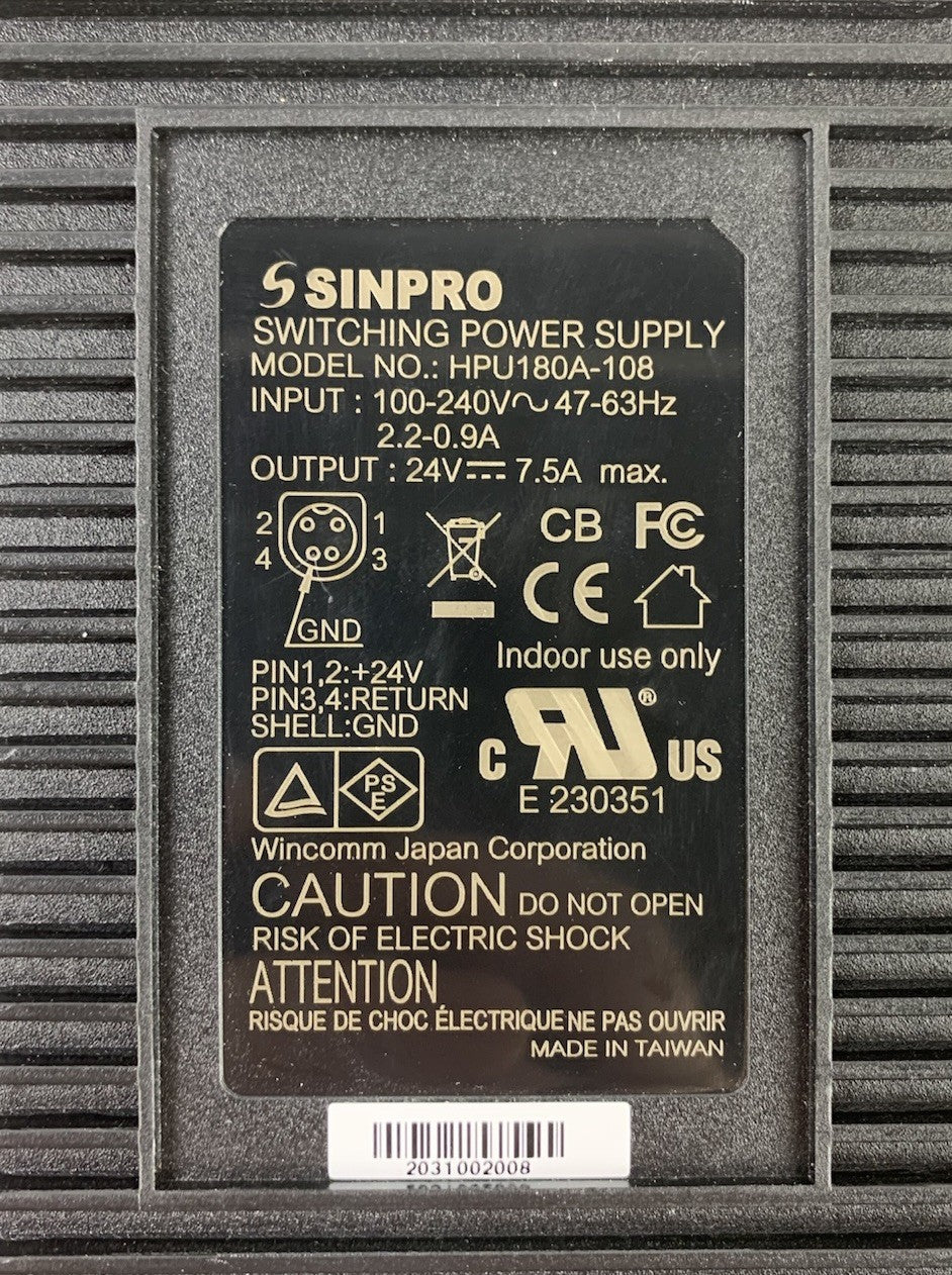 Sinpro HPU180A-108 24V 7.5A 180W AC Adapter Power Supply6
