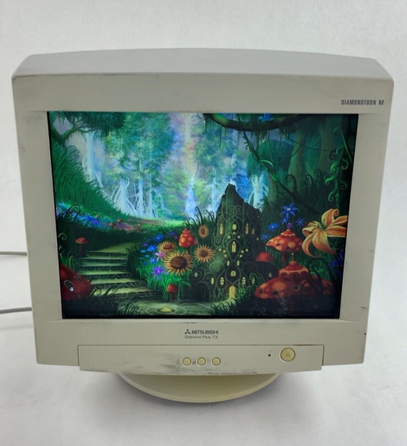 Mitsubishi Diamondtron Diamond Plus 73 CRT VGA Computer Monitor Retro Gaming