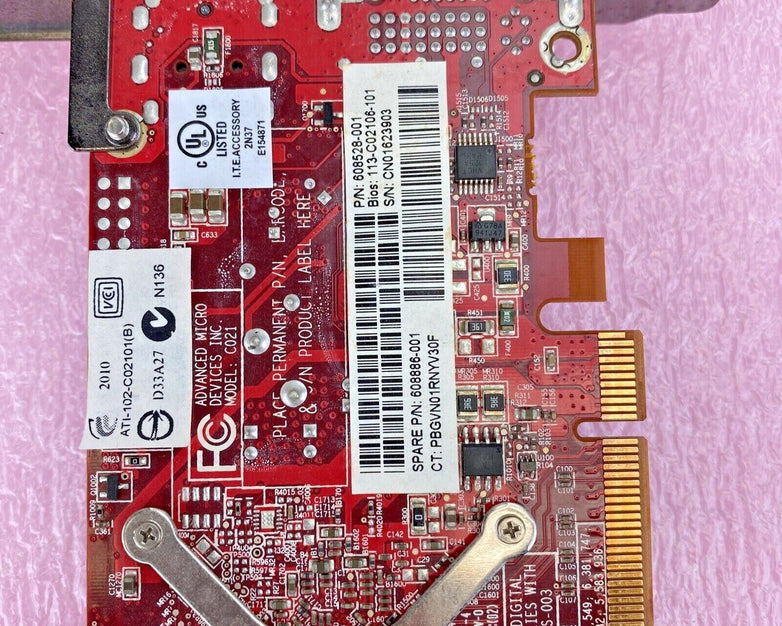 ATI 102C0210612 FirePro V3800 512MB DisplayPort DVI PCIe GPU (Lot of 2)