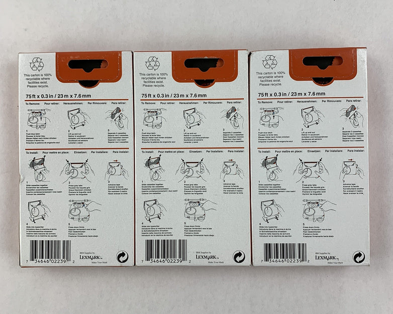 IBM 1337765 Easystrike Lift Off Correction Tape Cassette Lot of 3x