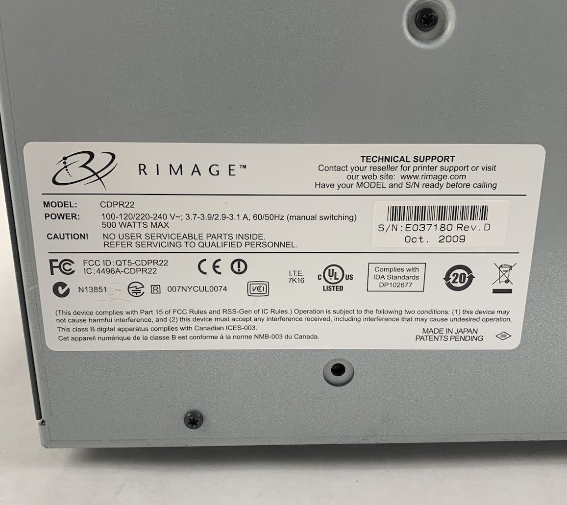 Rimage Everest III CDPR22 Thermal CD Printer - Power Tested7