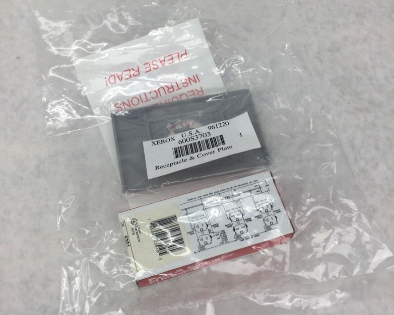 XEROX 600S3703 Receptacle & Cover Plate New