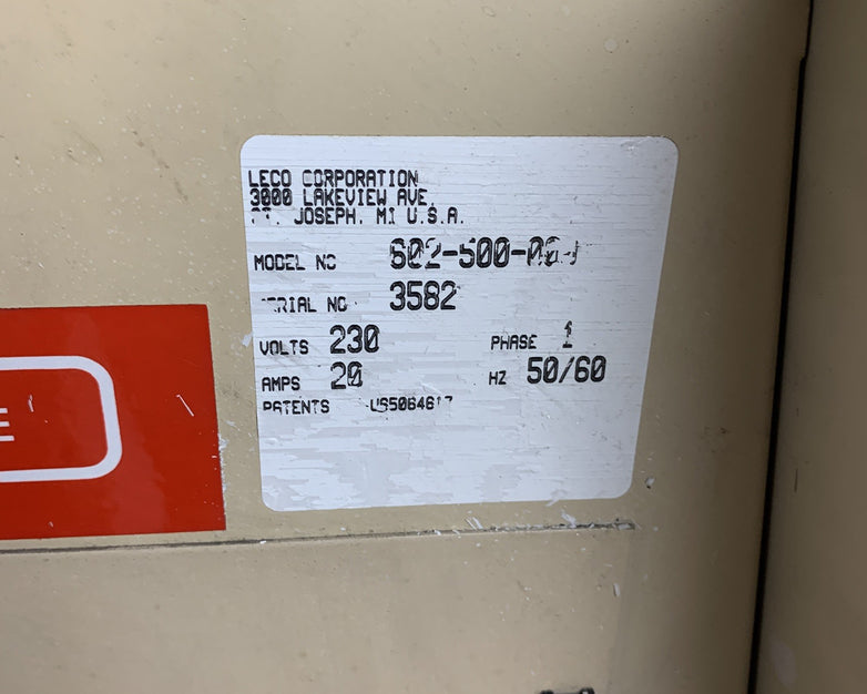 Leco Corp. SC-444 Carbon and Sulfur Analyzer /w 602-500 Furnace No HDD