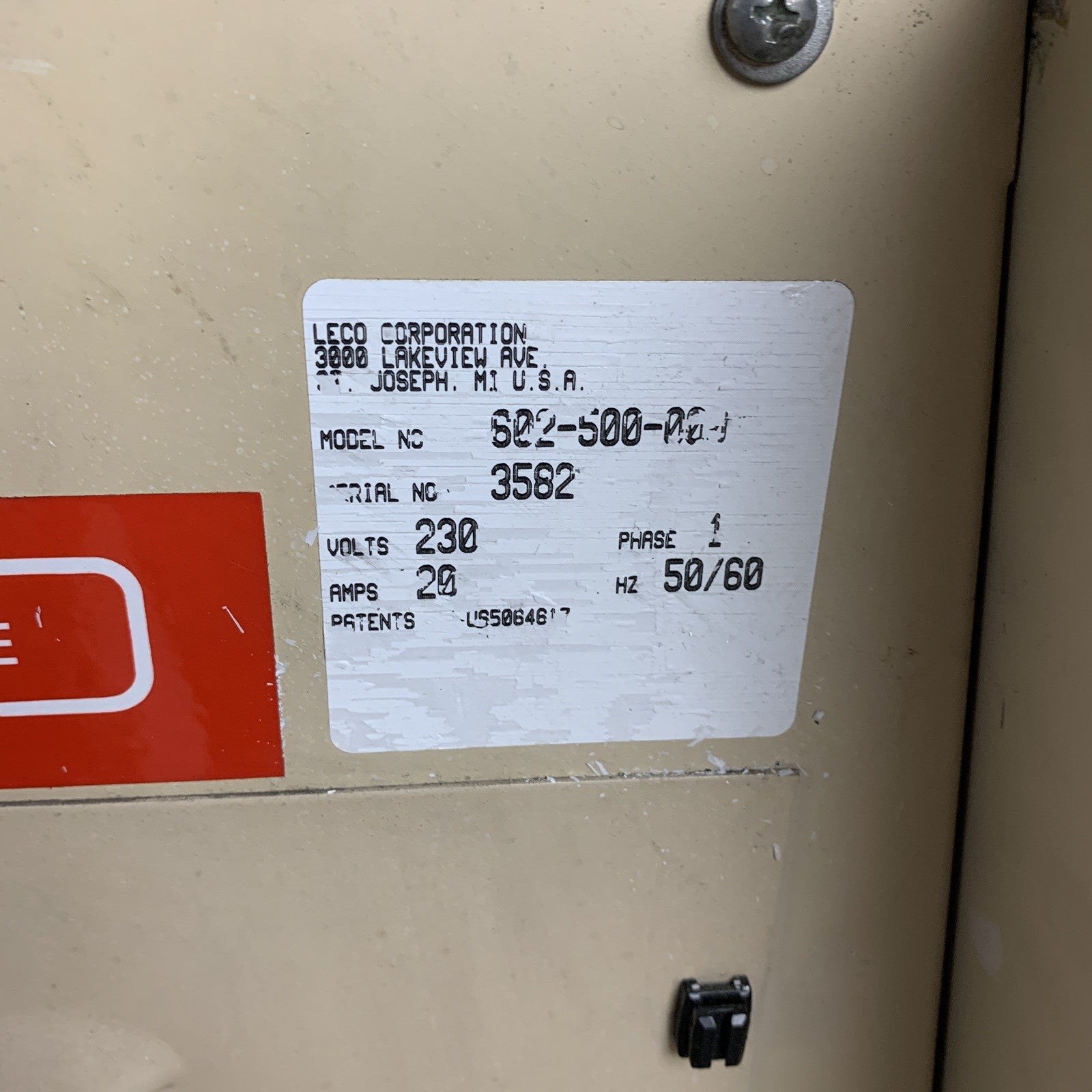 Leco Corp. SC-444 Carbon and Sulfur Analyzer /w 602-500 Furnace No HDD