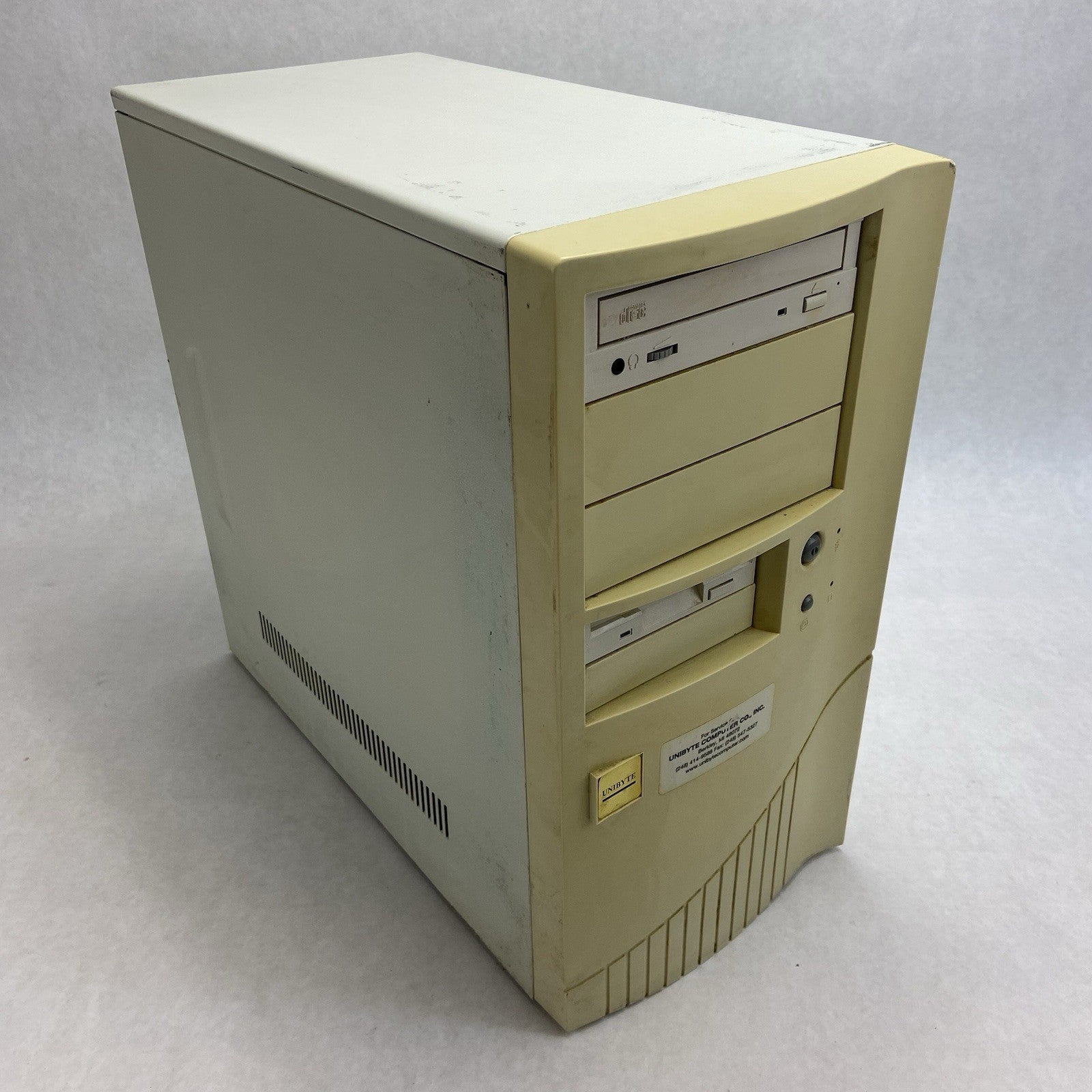 Unbranded ATX Mid Tower Computer Case Beige Bare Bones No Power Supply0