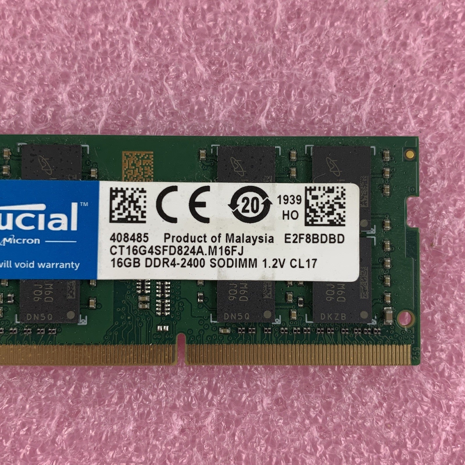 Crucial CT16G4SFD824A.M16FJ 16 GB DDR4 240MHz PC4-19200 Laptop Memory RAM