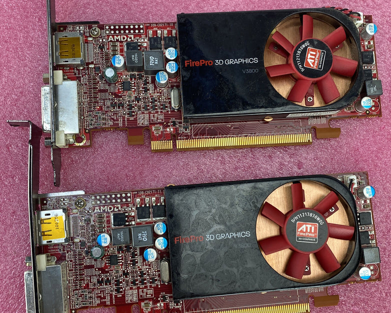 ATI 102C0210612 FirePro V3800 512MB DisplayPort DVI PCIe GPU (Lot of 2)