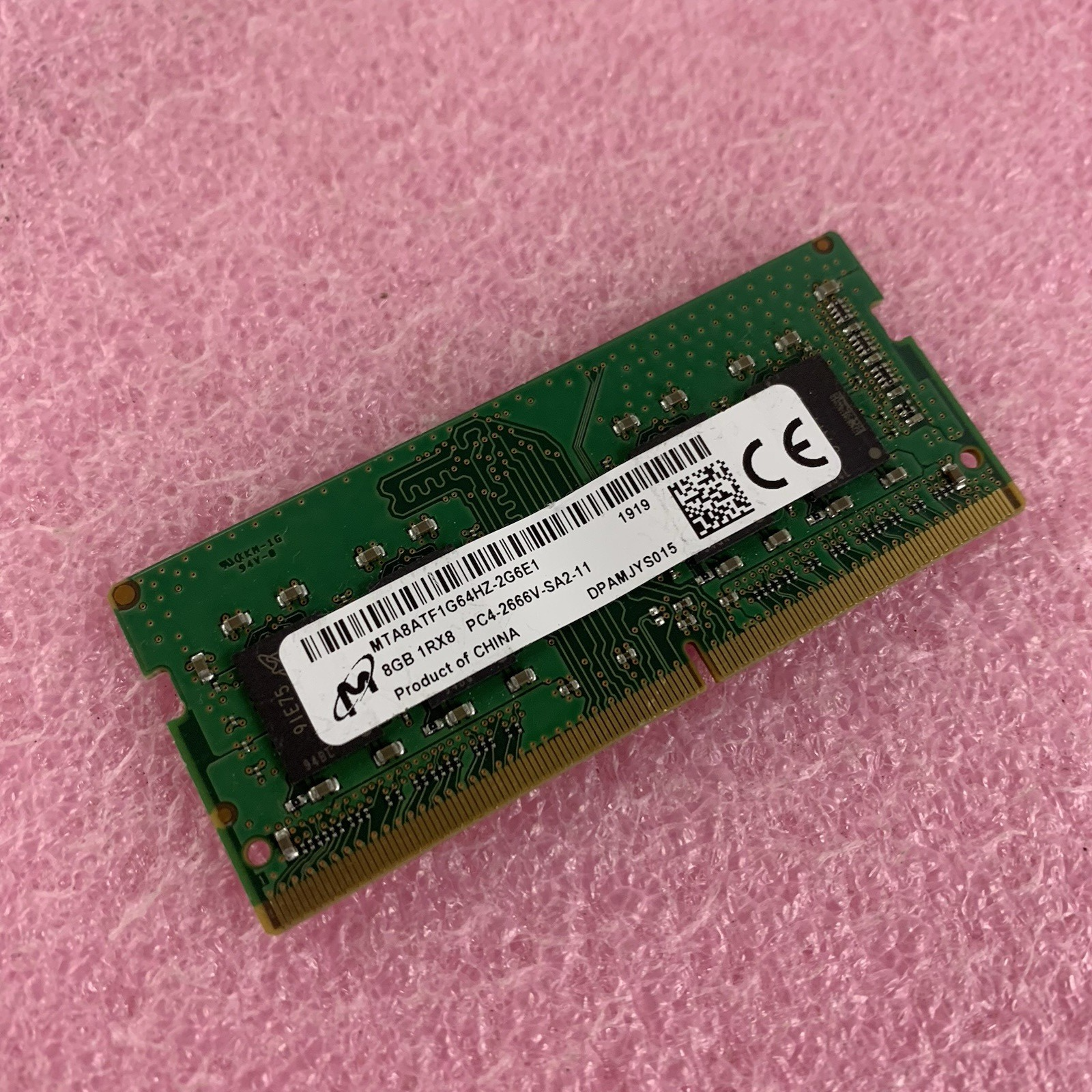 Micron MTA8ATF1G64HZ-2G6E1 8 GB 1Rx8 PC4-2666V-SA2-11 SODIMM Laptop Memory Ram0