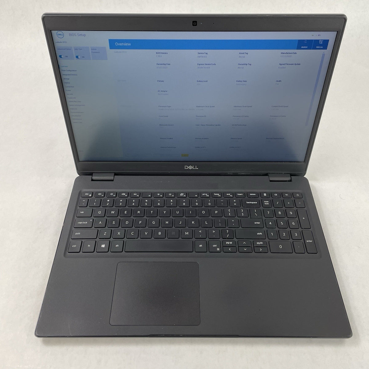 Dell Latitude 3510 15.6" i5-10210U 2.10 GHz 8 GB RAM No SSD/OS/AC/Batt2
