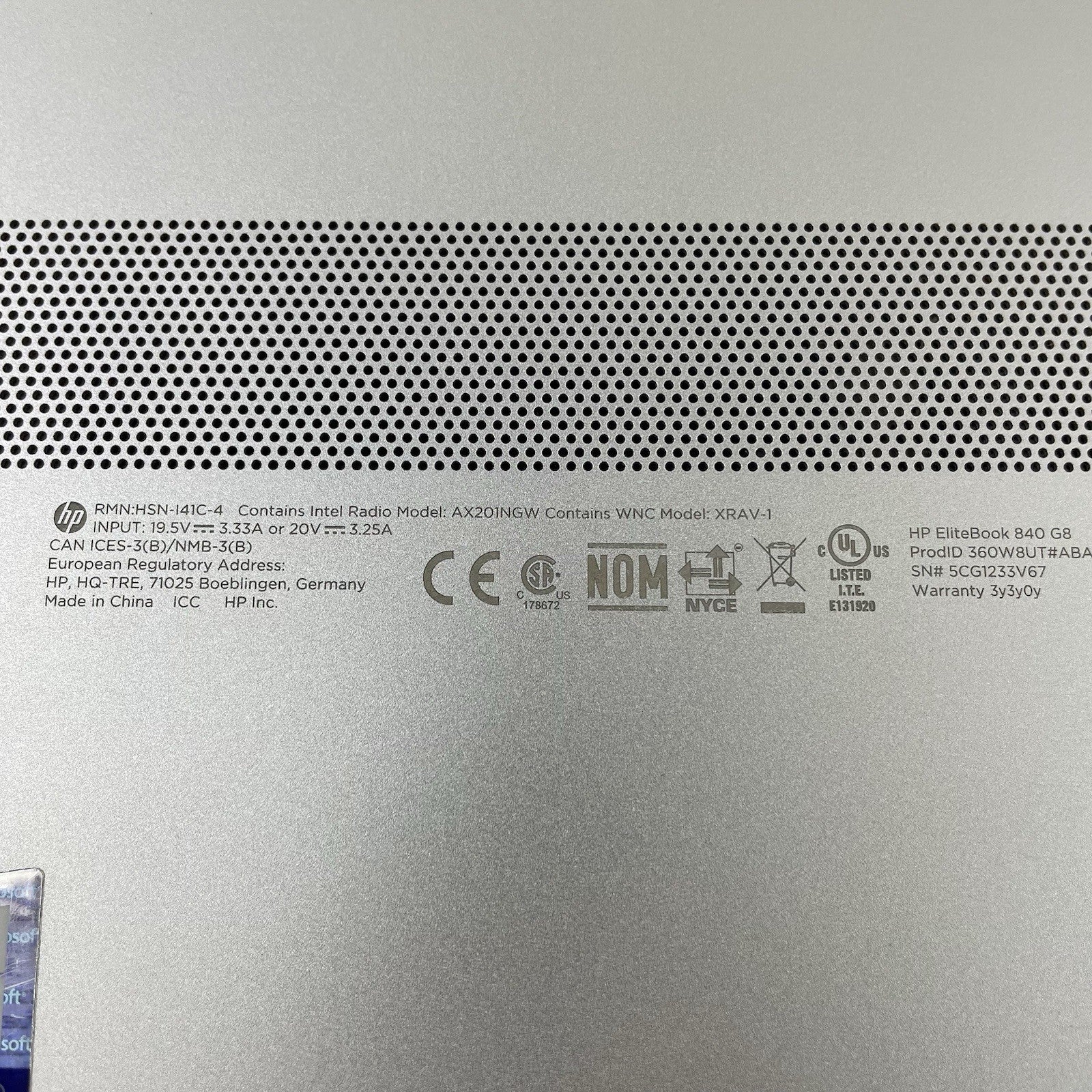 HP EliteBook 840 G8 14" i7-1165G7 2.80 GHz 8 GB RAM No SSD/OS/AC14