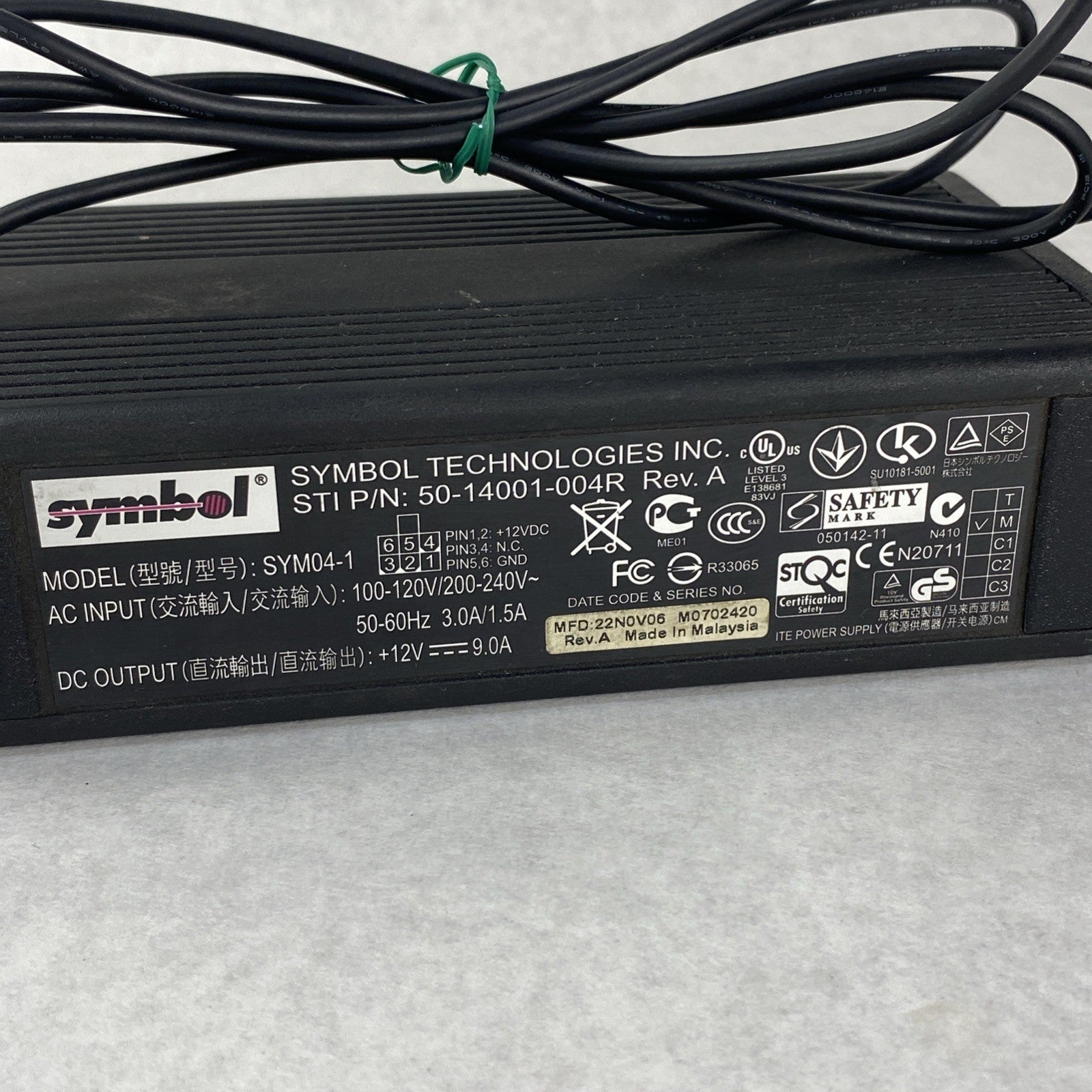 Symbol Motorola SAC9000-4000R 4 Bay Battery Charger w/ Power Supply10