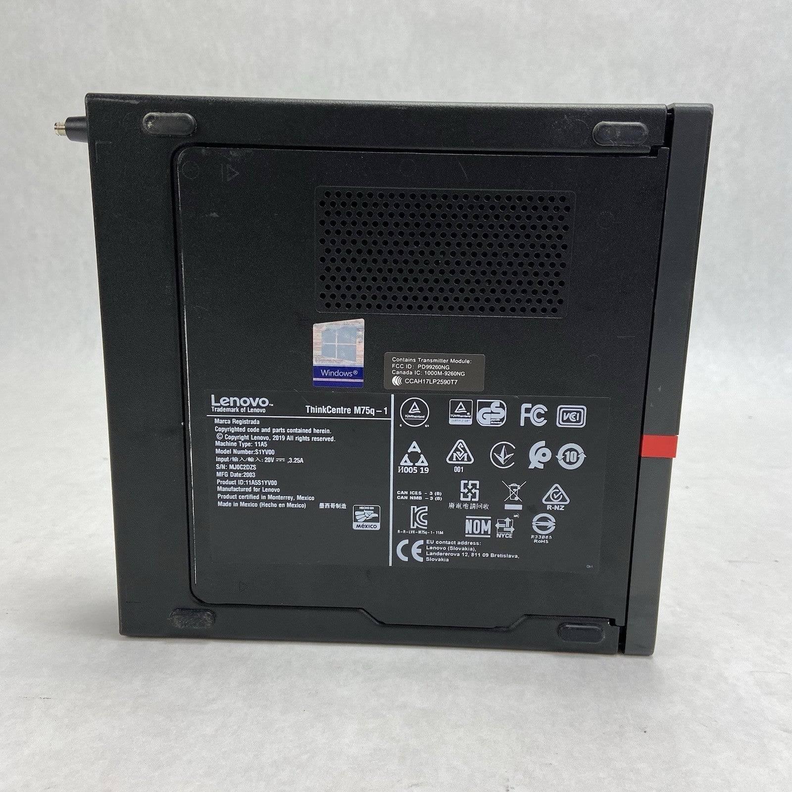 Lenovo ThinkCentre M75Q-1 Micro AMD Ryzen 5 Pro 3400 3.3GHz 8GB RAM No HDDOSAC4