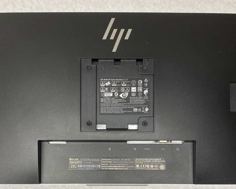 HP EliteDisplay E243 24" Monitor HD IPS Screen Silver