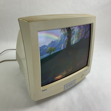 NEC AccuSync 70 N703  17" CRT VGA Color Monitor Retro Gaming Tan No Stand