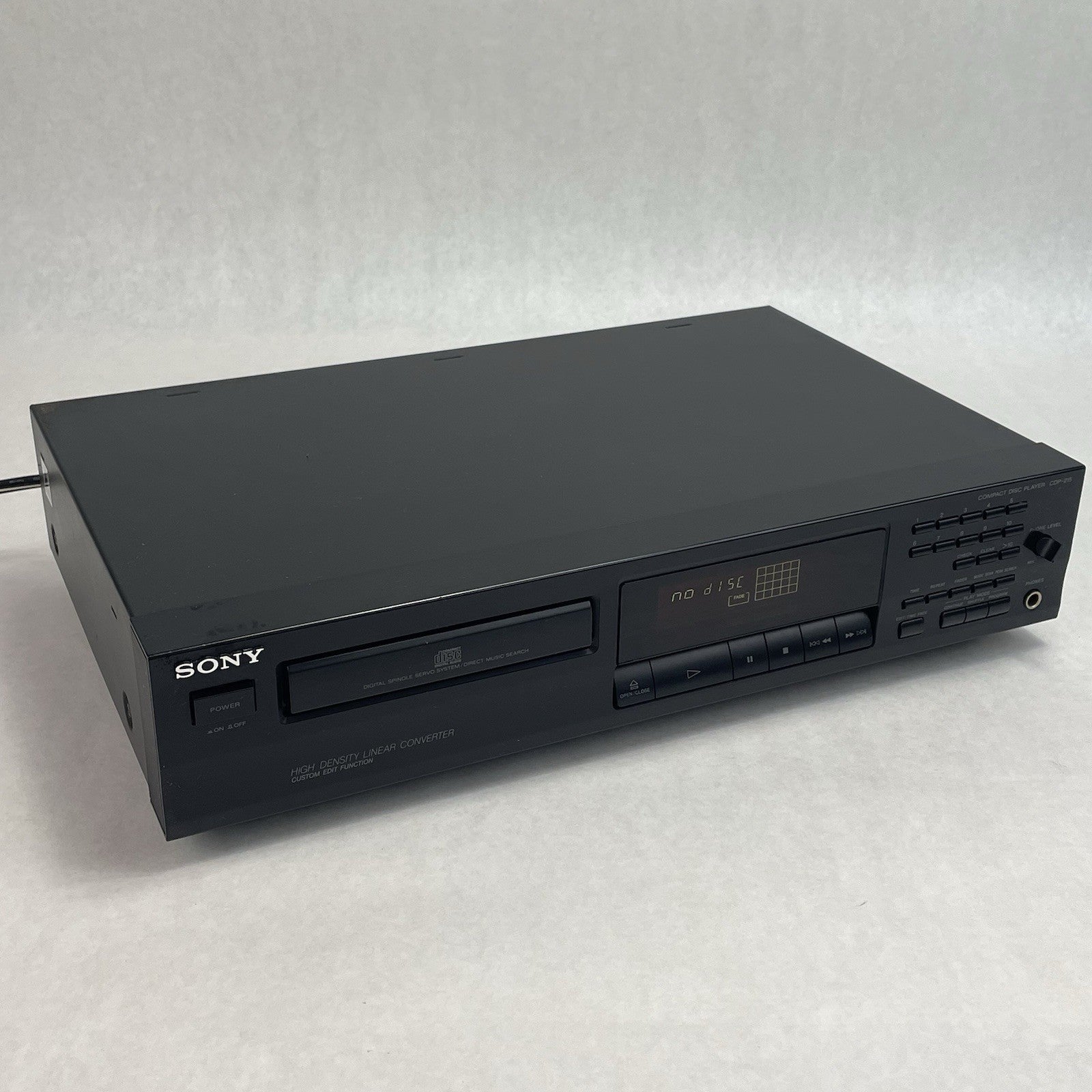 Sony CDP-215 Single Disc CD Player Tested0