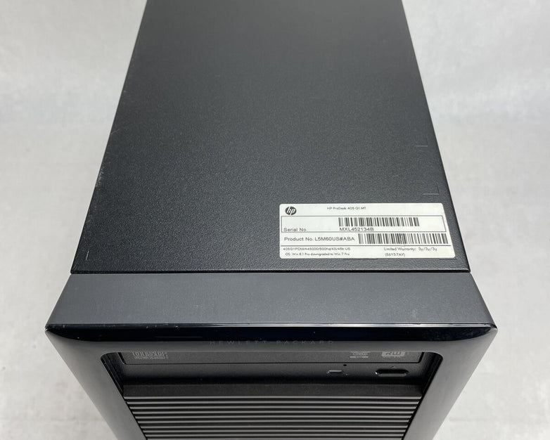 HP ProDesk 405 G1 MT AMD A4-5000 1.5GHz 8GB RAM No HDD No OS